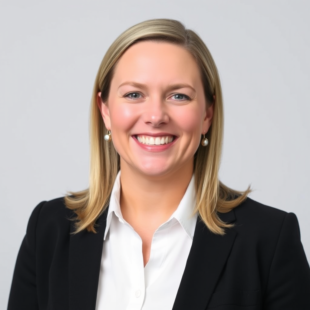 Professional headshot of Sarah Mitchell, Senior Financial Advisor, wearing business attire with a warm smile, against a clean background