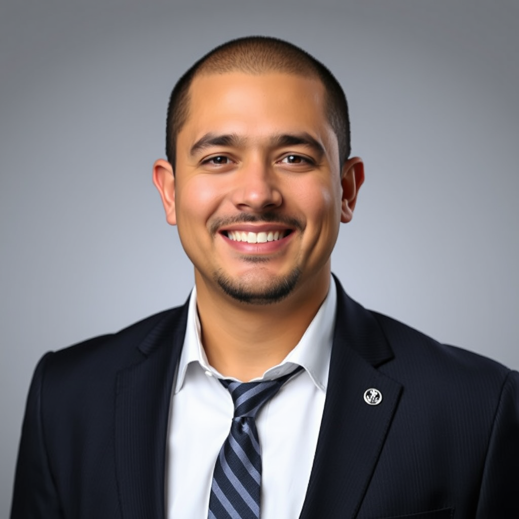 Professional headshot of Michael Rodriguez, Banking Specialist, in formal business suit with confident expression, professional studio lighting